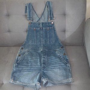 We The Free: Free People denim Short overalls